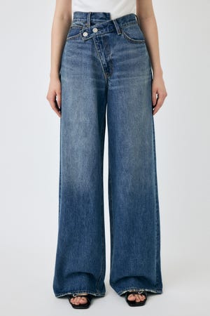 moussy　マウジー 色落ち少 フレアデニムパンツ　 26 　ブルー　1078 MOUSSY（マウジー）の「CUT OFF FLARE（デニムパンツ）」 - WEAR