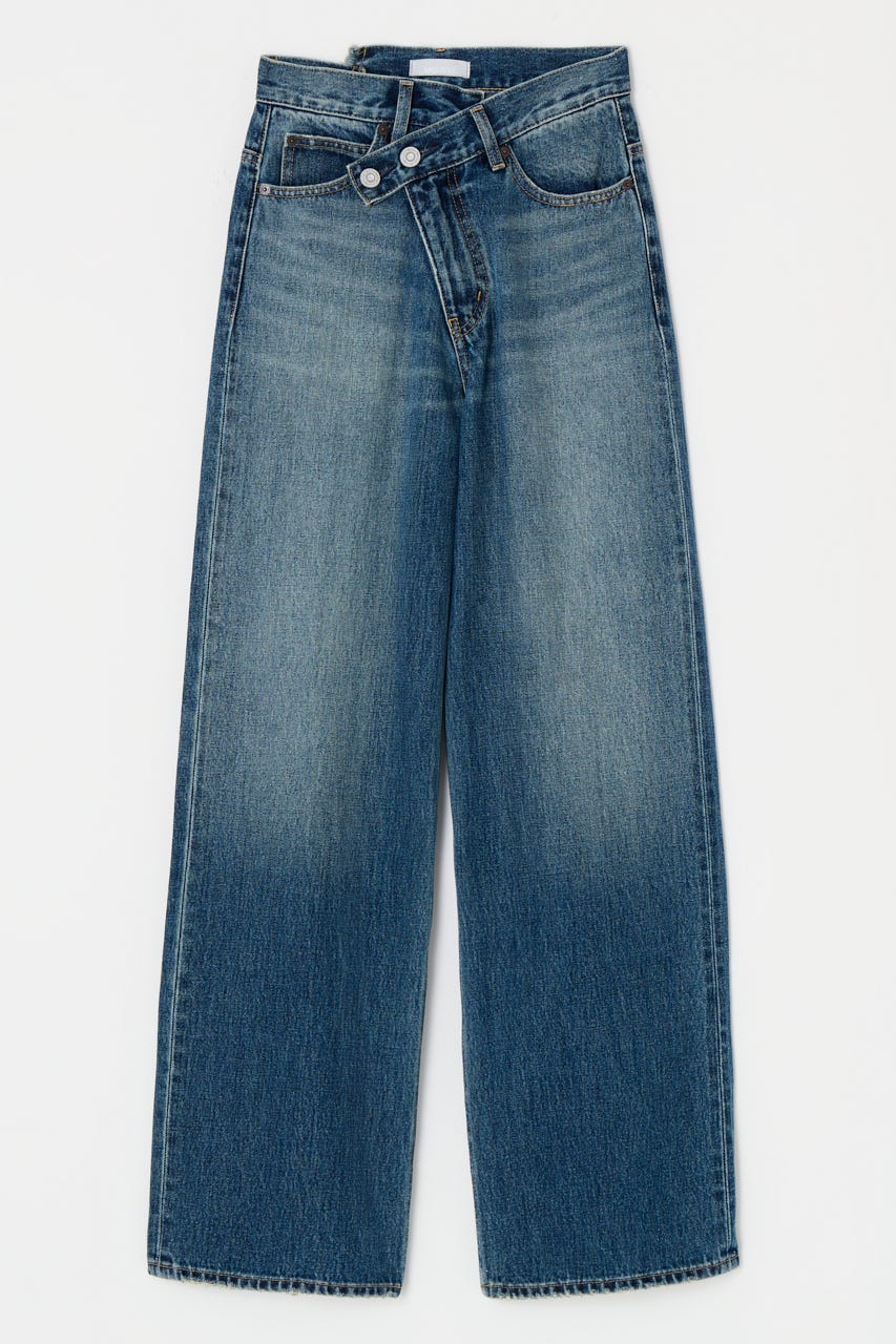 MOUSSY | CROSS WAIST WIDE ストレートSサイズ (ワイド ) |SHEL