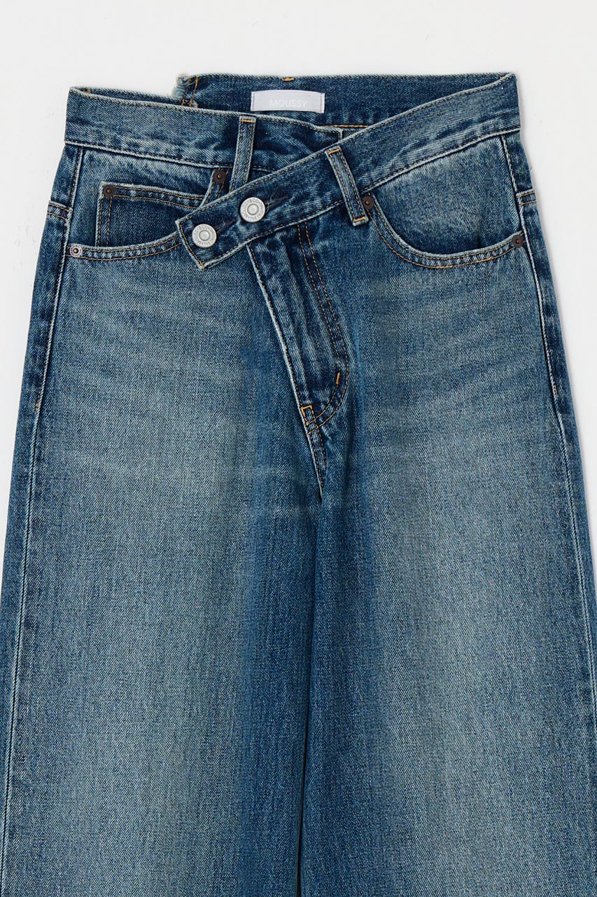 moussy CROSS WAIST WIDE STRAIGHT ダークブルー MOUSSY | CROSS WAIST WIDE STRAIGHT (ワイド ) |SHEL'TTER WEBSTORE