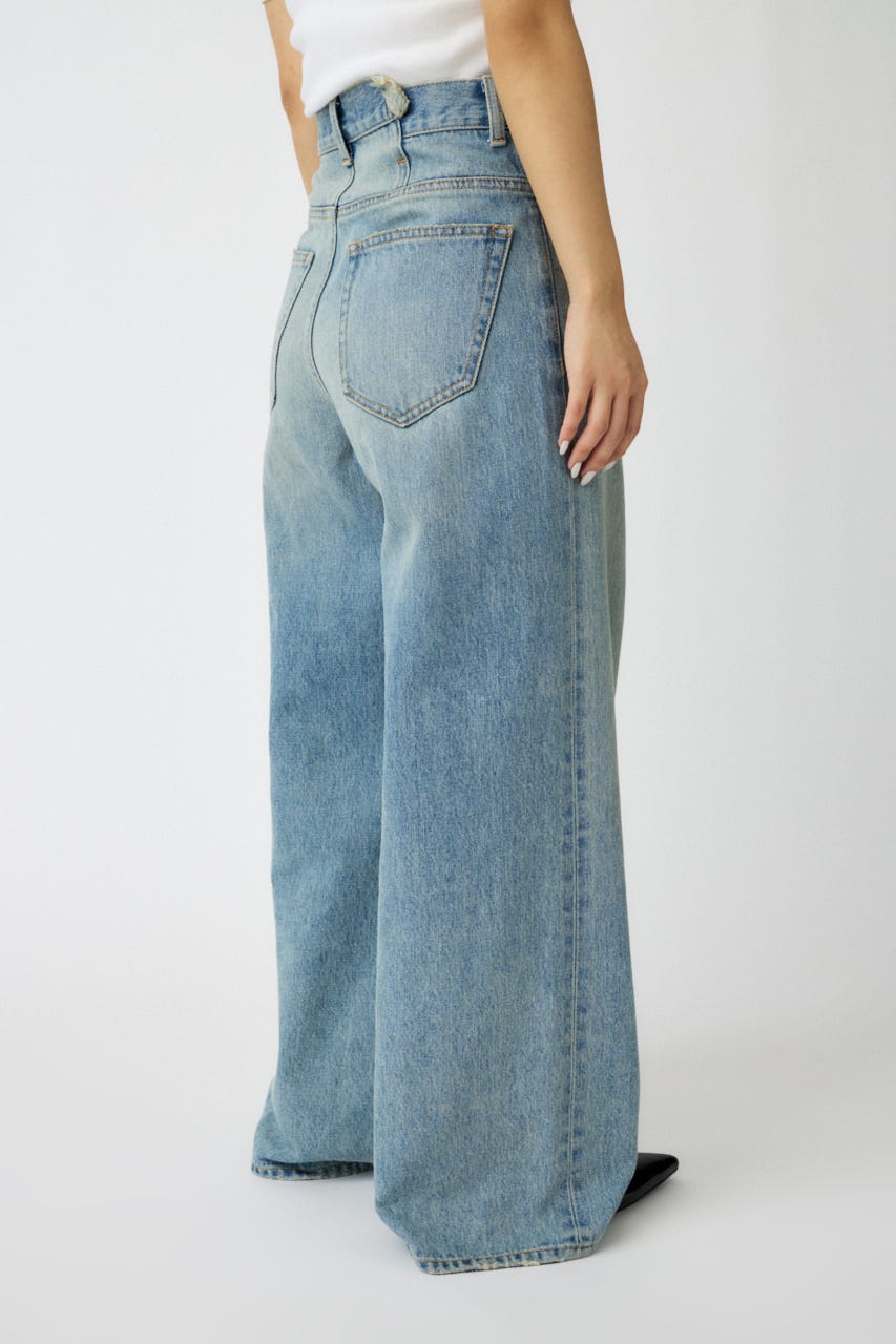 MOUSSY | CROSS WAIST WIDE ストレートSサイズ (ワイド ) |SHEL