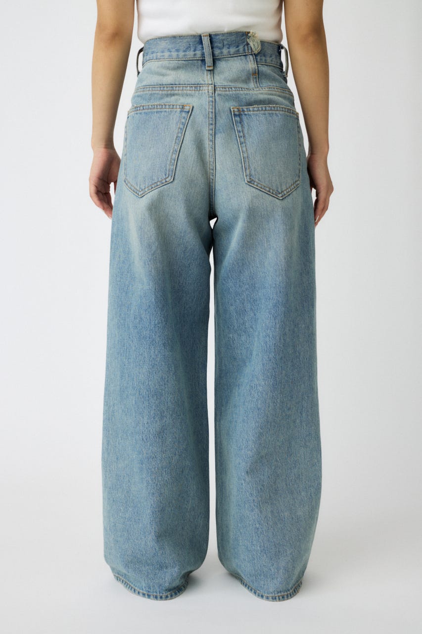 MOUSSY | CROSS WAIST WIDE ストレートSサイズ (ワイド ) |SHEL
