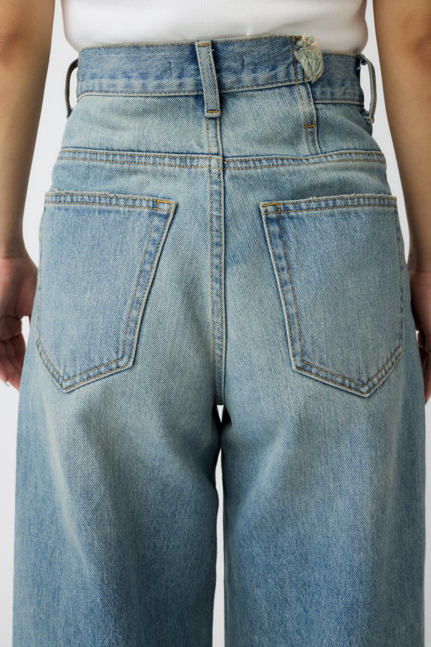 MOUSSY | CROSS WAIST WIDE ストレートSサイズ (ワイド ) |SHEL