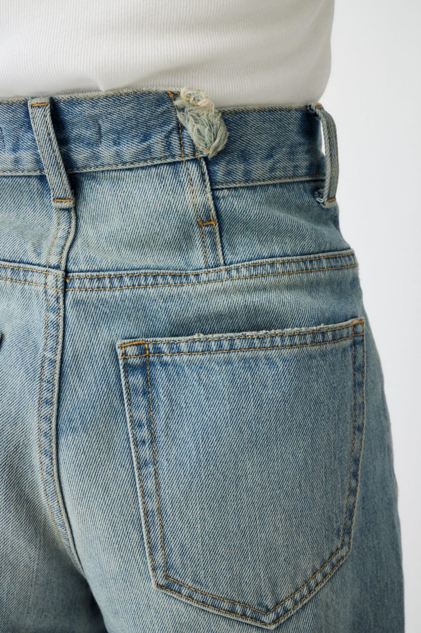 MOUSSY | CROSS WAIST WIDE ストレートSサイズ (ワイド ) |SHEL