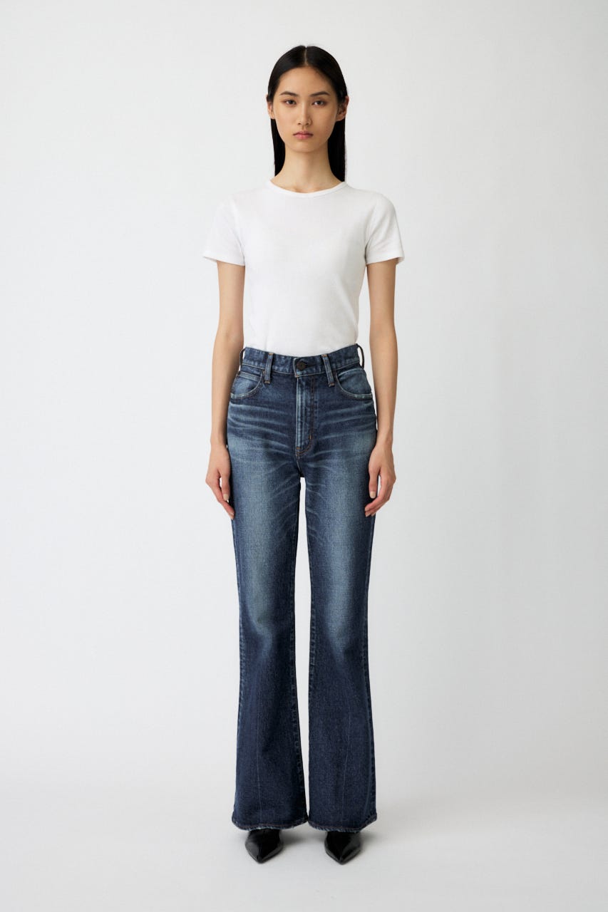 MOUSSY MVS D/BLU FLARE サイズ25 MOUSSY | MVS D/BLU FLARE (フレア ) |SHEL'TTER WEBSTORE