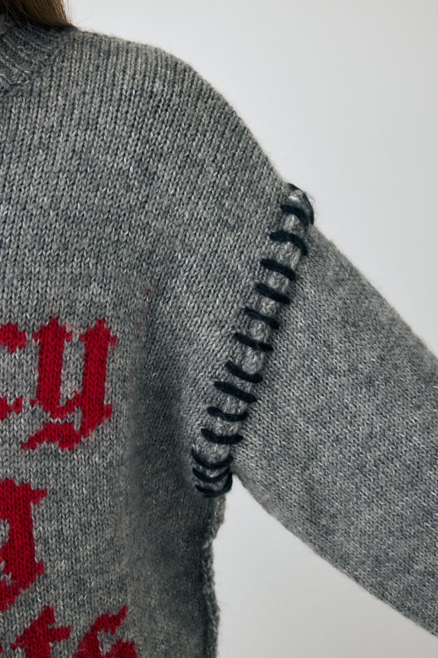 MOUSSY | 【WEB限定】KNITTED WORDS セーター (ニット ) |SHEL