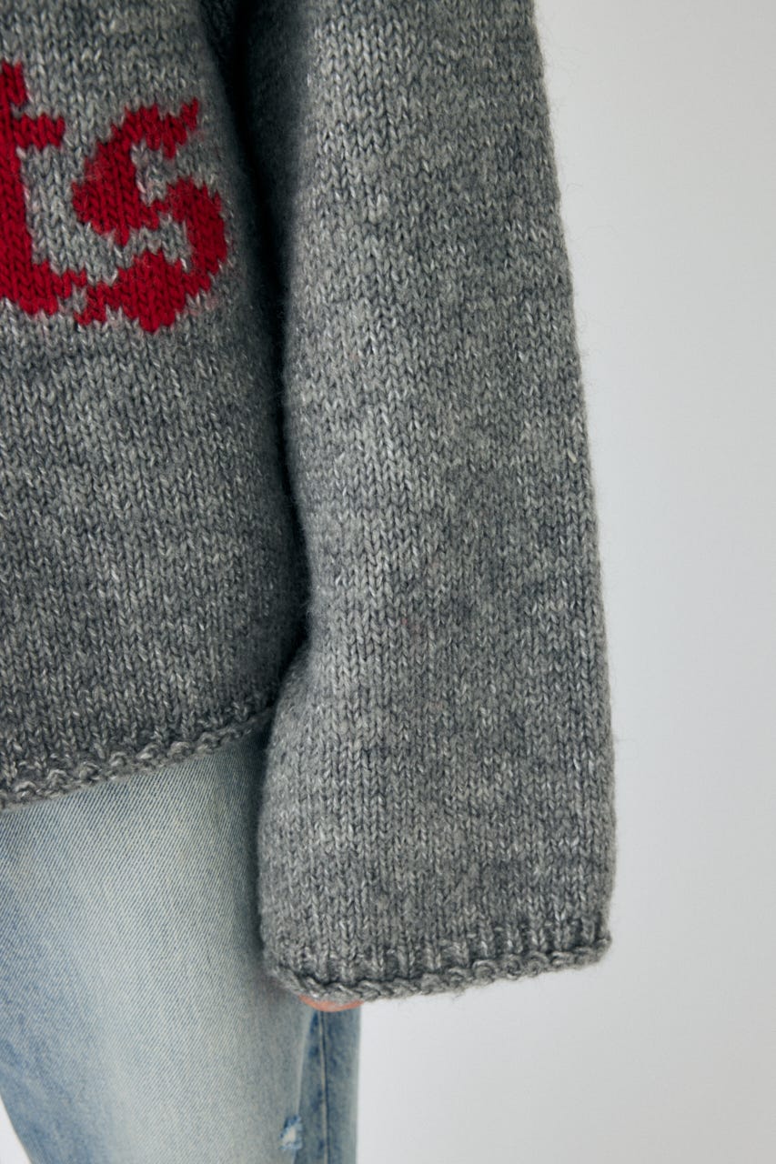 MOUSSY | 【WEB限定】KNITTED WORDS セーター (ニット ) |SHEL