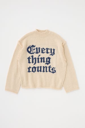 Hochan MOUSSY KNITTED WORDS セーター MOUSSY | 【WEB限定】KNITTED WORDS セーター (ニット ) |SHEL