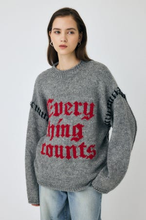 moussy knitted words セーター MOUSSY | KNITTED WORDS セーター (ニット ) |SHEL'TTER WEBSTORE