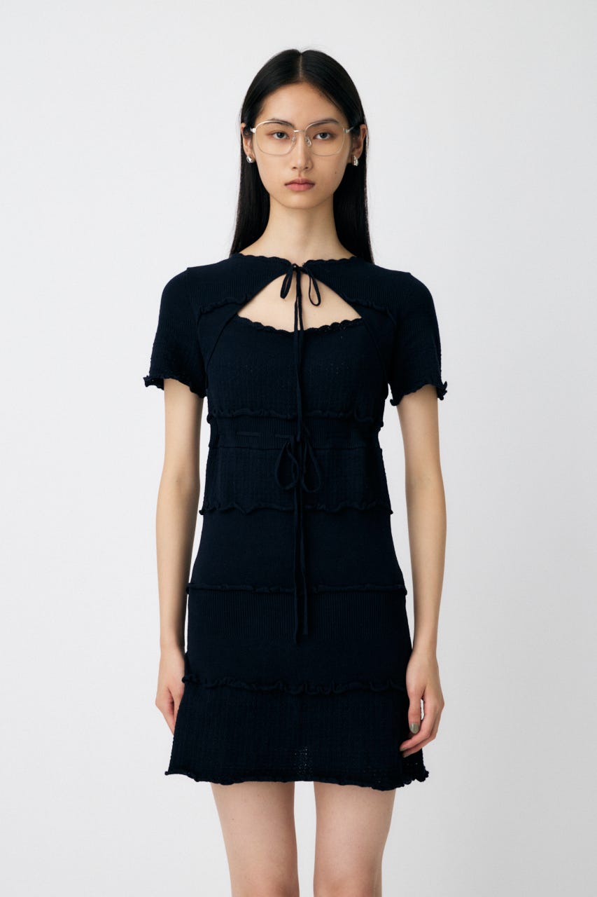 MOUSSY ミニワンピース MOUSSY ワンピース WAIST TUCK MINI ドレス : ZOZOTOWN Yahoo!店