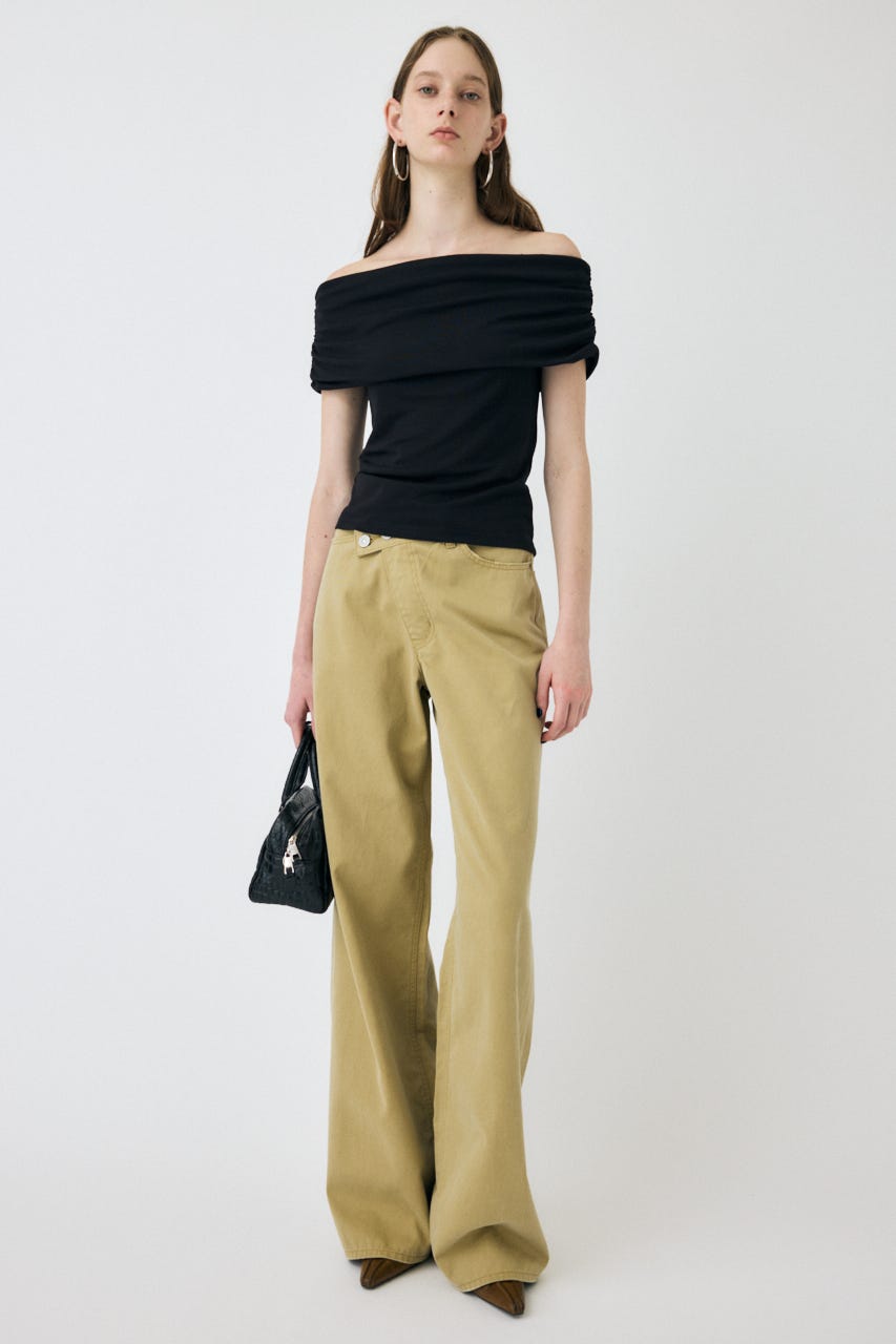 MOUSSY | SHEER OFF SHOULDER トップス (その他トップス ) |SHEL