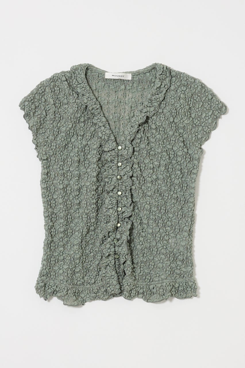 MOUSSY | RUFFLE LACE ノースリーブトップス (Tシャツ