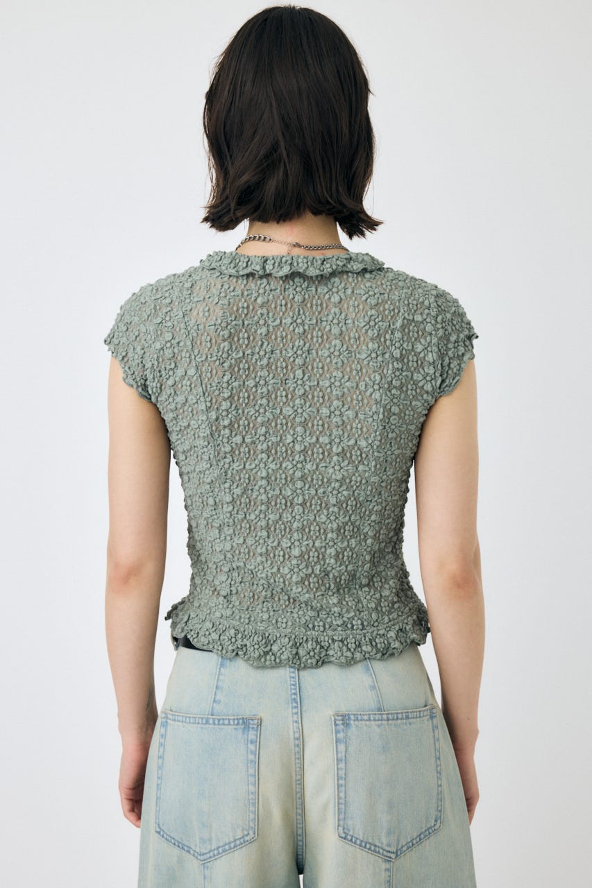 MOUSSY | RUFFLE LACE ノースリーブトップス (Tシャツ