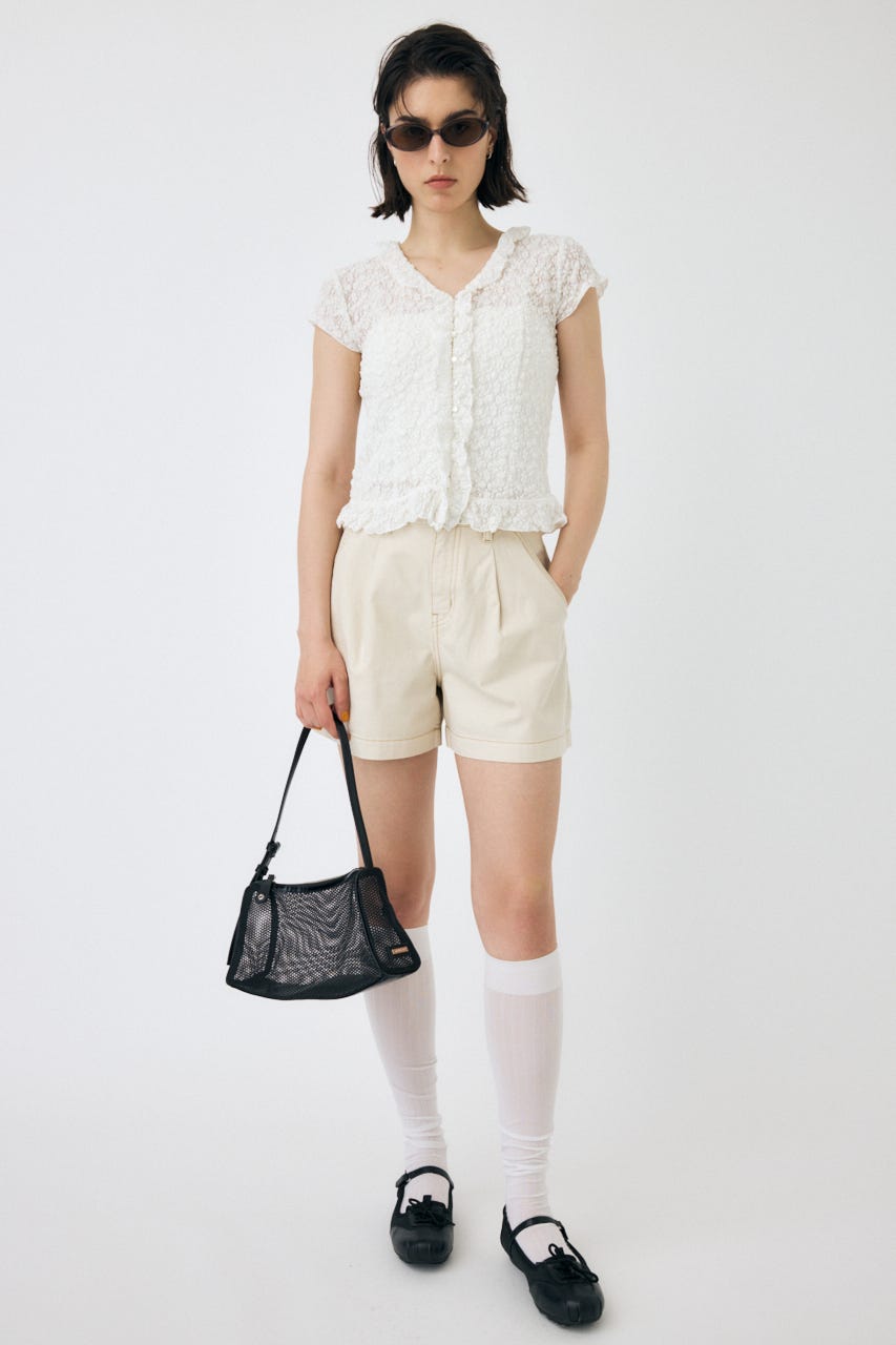 ARCHIVIO ノースリーブトップス MOUSSY | RUFFLE LACE ノースリーブトップス (Tシャツ