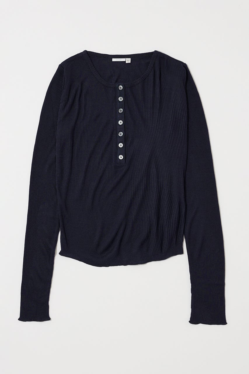 MOUSSY | HENRY NECK LONG SLEEVE Tシャツ (Tシャツ