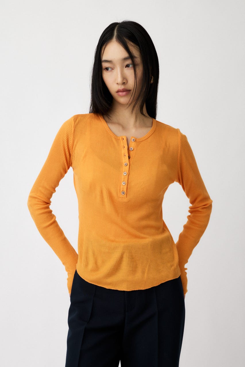 2着⭐️マウジー⭐️HENRY NECK ロングスリーブTシャツ セール】HENRY NECK ロングスリーブTシャツ（Tシャツ/カットソー