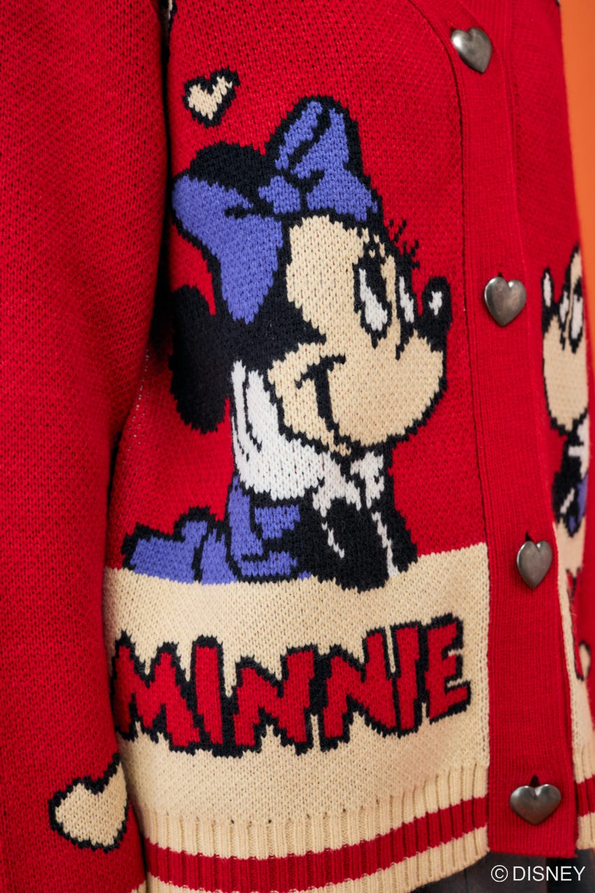 レア★ヴィンテージ★ディズニー プーさん★カウチン カーディガン・ニット MD PUFF SLEEVES ニットカーディガン（カーディガン/ボレロ