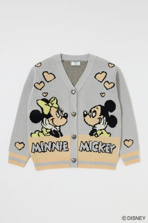 MD HEART BUTTON ジャガードカーディガン