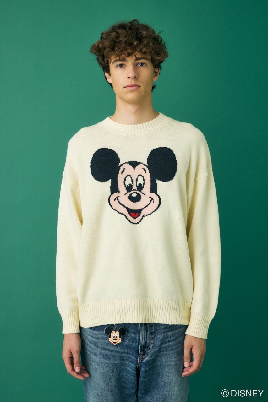 ディズニー　MD FACE ニット W-TOPS ミッキー Disney SERIES CREATED by MUS | MD FACE ニット W-TOPS (ニット