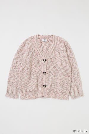MD FACE BUTTON カーディガン / MICKEY