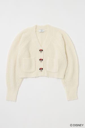 MD FACE BUTTON カーディガン / MINNIE