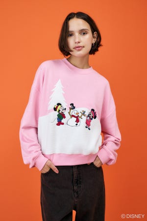 MD CLASSIC プルオーバー/MICKEY MOUSSY トレーナー 赤色 公式】Disney SERIES CREATED by MUSのトップス(スウェット
