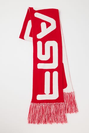 PU FRAGILE JACQUARD ニットスカーフ