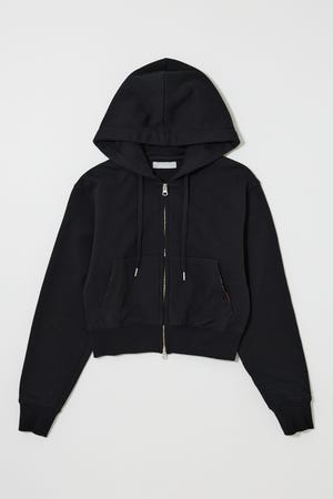 PU ZIP UP SWEAT フーディ