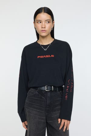 PU FRAGILE ロング TEE