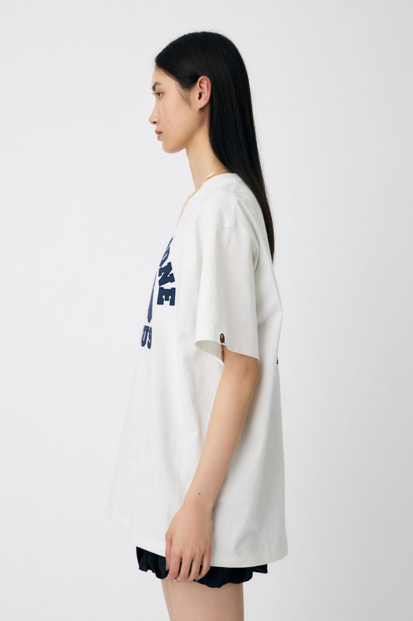 BP/MS COLLEGE PATCH TEE ブラウン MOUSSY | BP/MS COLLEGE PATCH TEE (Tシャツ・カットソー(半袖