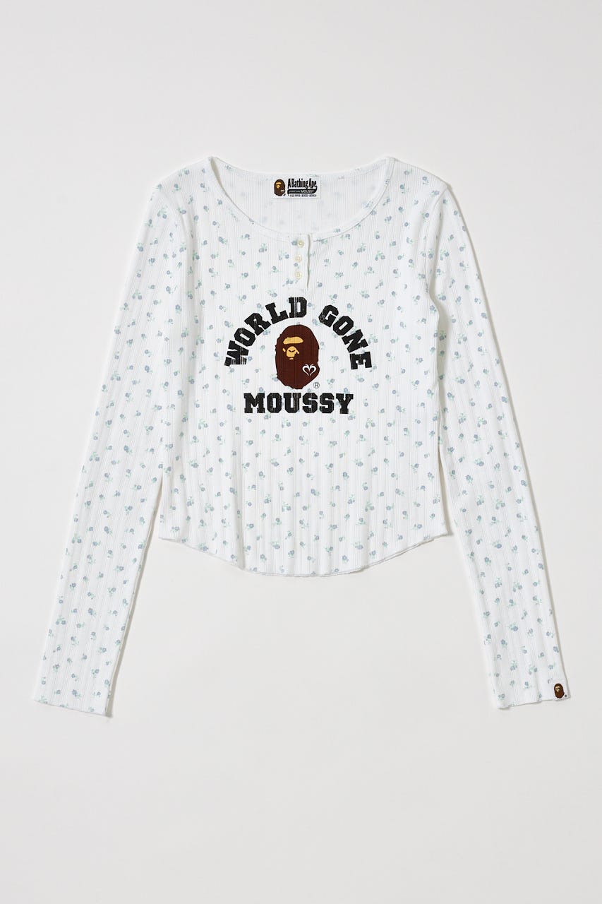 トップス MOUSSY A BATHING APE HENRY NECK L/S TEE MOUSSY A BATHING APE HENRY NECK L/S TEE - メルカリ