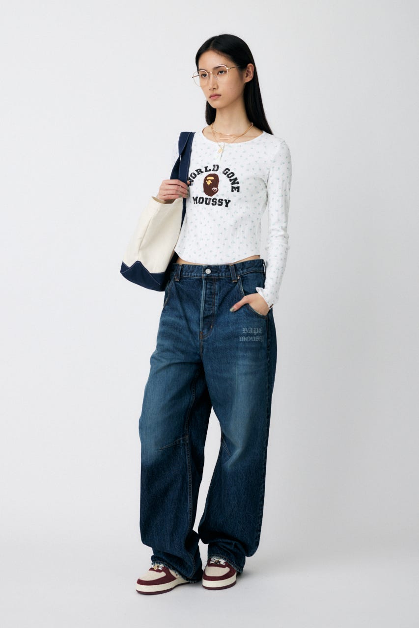MOUSSY | BP/MS HENRY NECK L/S TEE (Tシャツ・カットソー(長袖