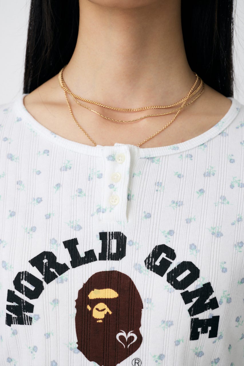 トップス A BATHING APE x MOUSSY Henry Neck Tee BAPE X MOUSSY 】HENRY NECK L/S TEE | bape.com