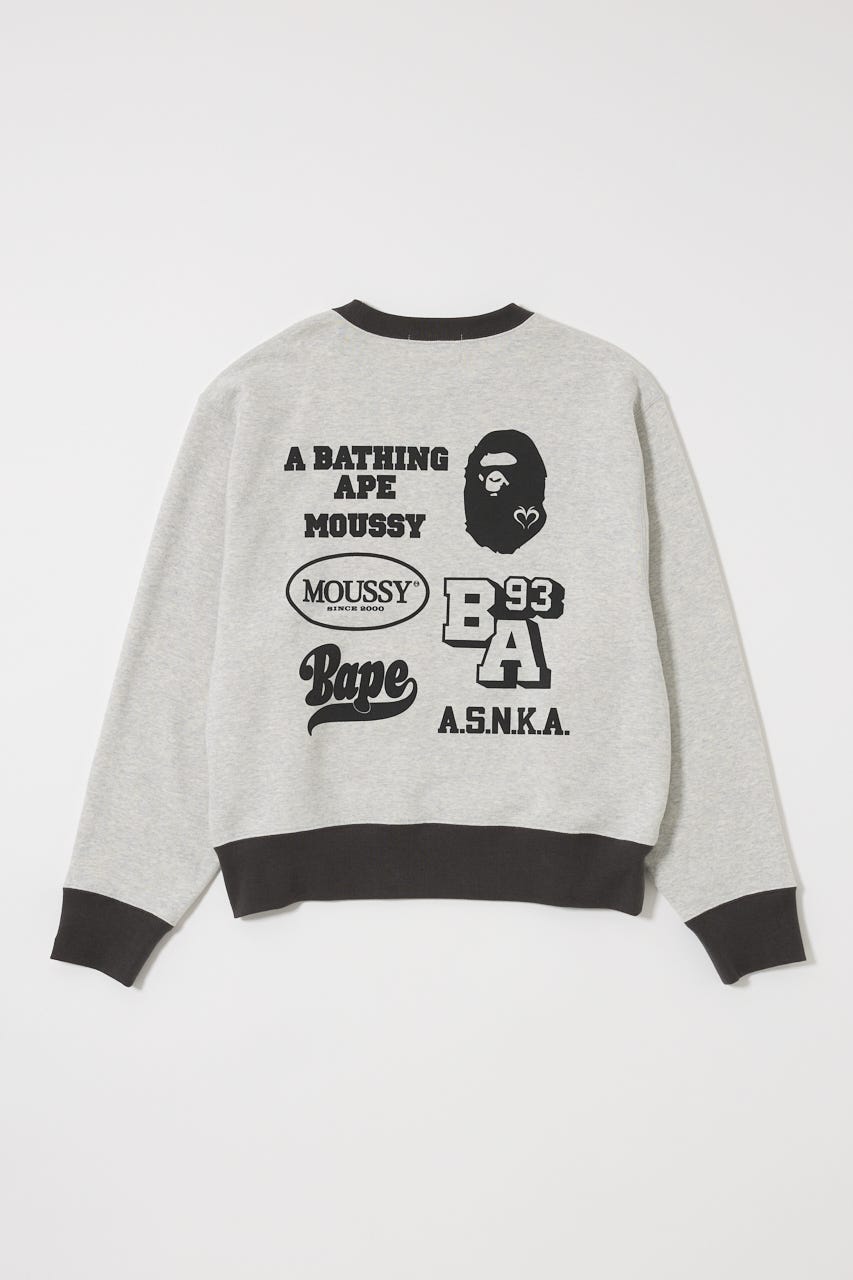 トップス MOUSSY A BATHING APE COLLEGE PATCH TEE BAPE X MOUSSY 】COLLEGE PATCH TEE | bape.com