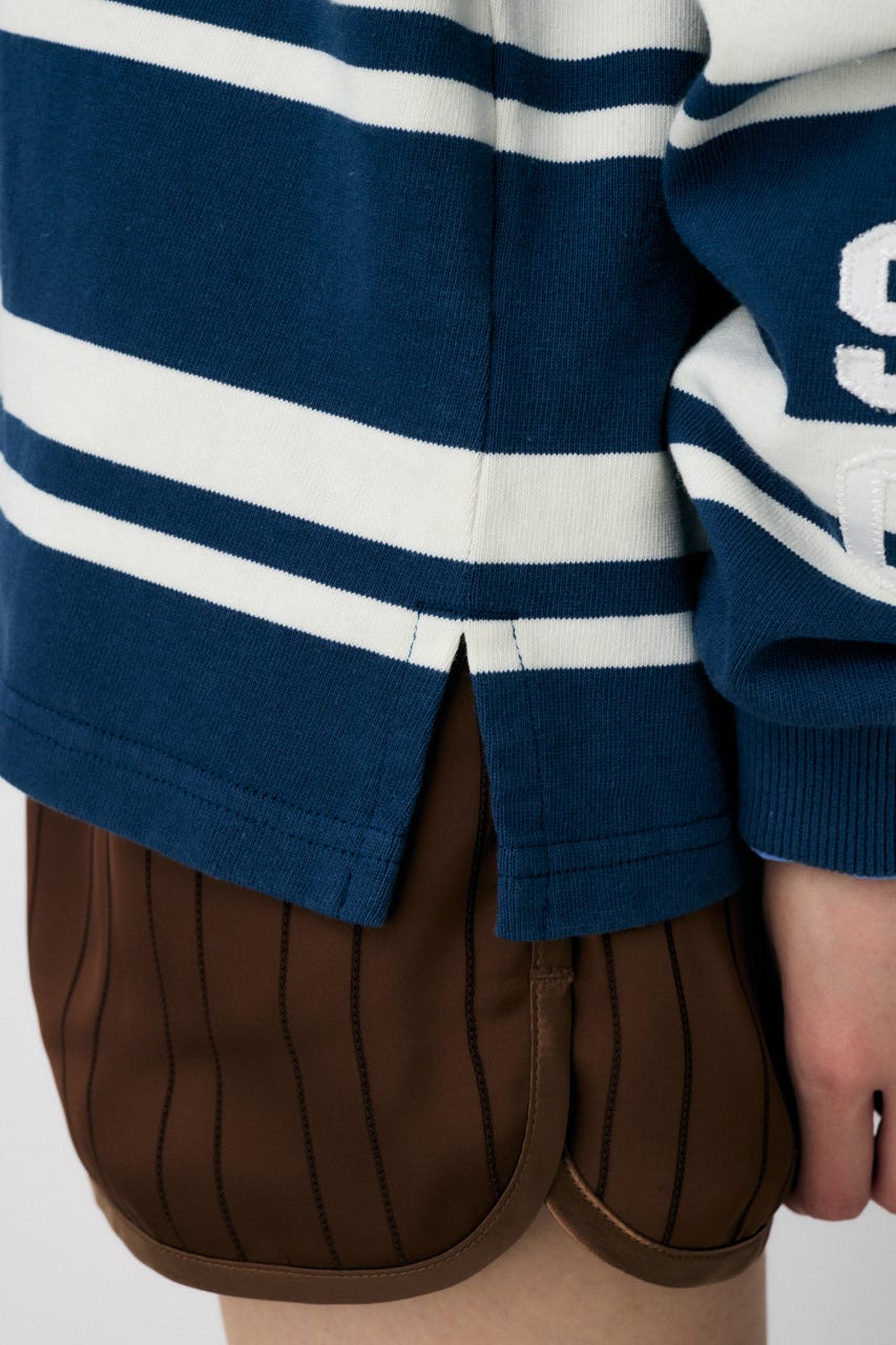 トップス MOUSSY BAPE STRIPED RUGBY L/S SHIRT MOUSSY | BP/MS STRIPED RUGBY L/S シャツ (Tシャツ・カットソー