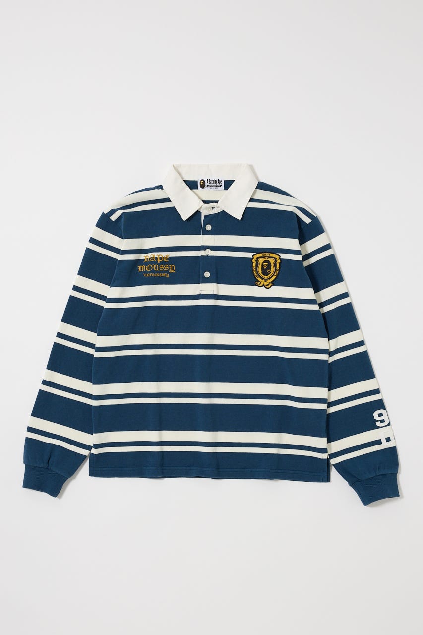 MOUSSY | BP/MS STRIPED RUGBY L/S シャツ (Tシャツ・カットソー