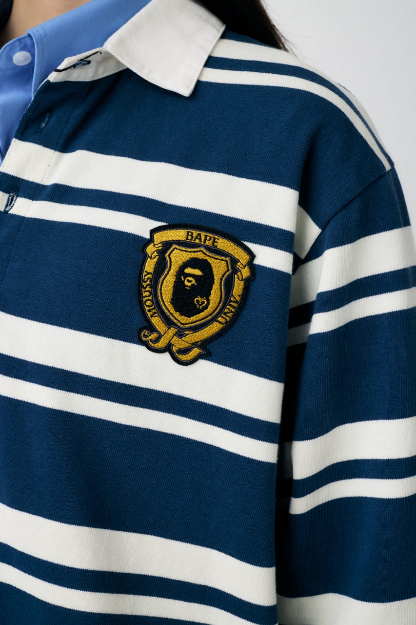 B*読様 BABYL L RESISTANCE 2013 Tシャ MOUSSY | BP/MS STRIPED RUGBY L/S シャツ (Tシャツ・カットソー