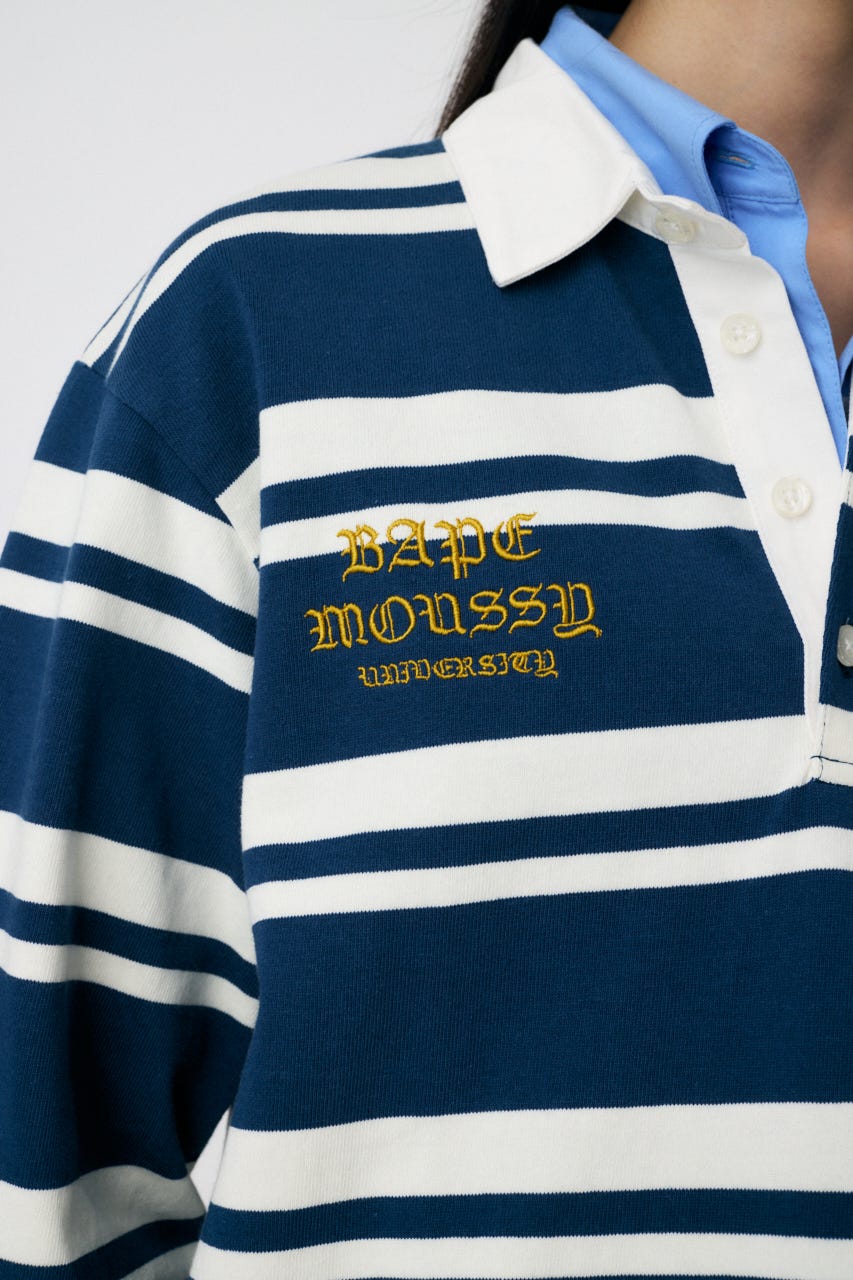 MOUSSY | BP/MS STRIPED RUGBY L/S シャツ (Tシャツ・カットソー