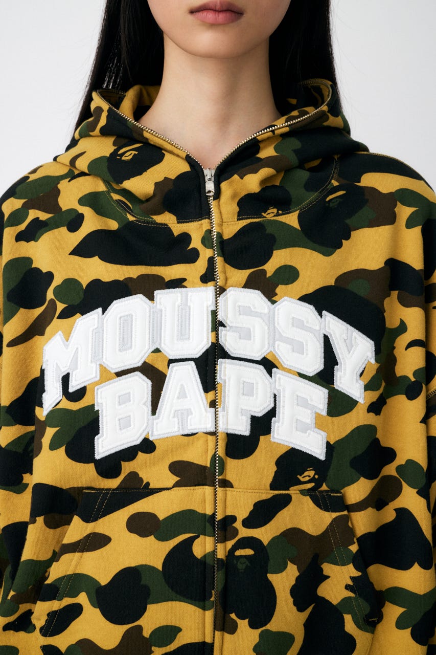 トップス BP/MS COLLEGE LOGO ZIP MOUSSY | BP/MS COLLEGE LOGO ZIP フーディー (スウェット