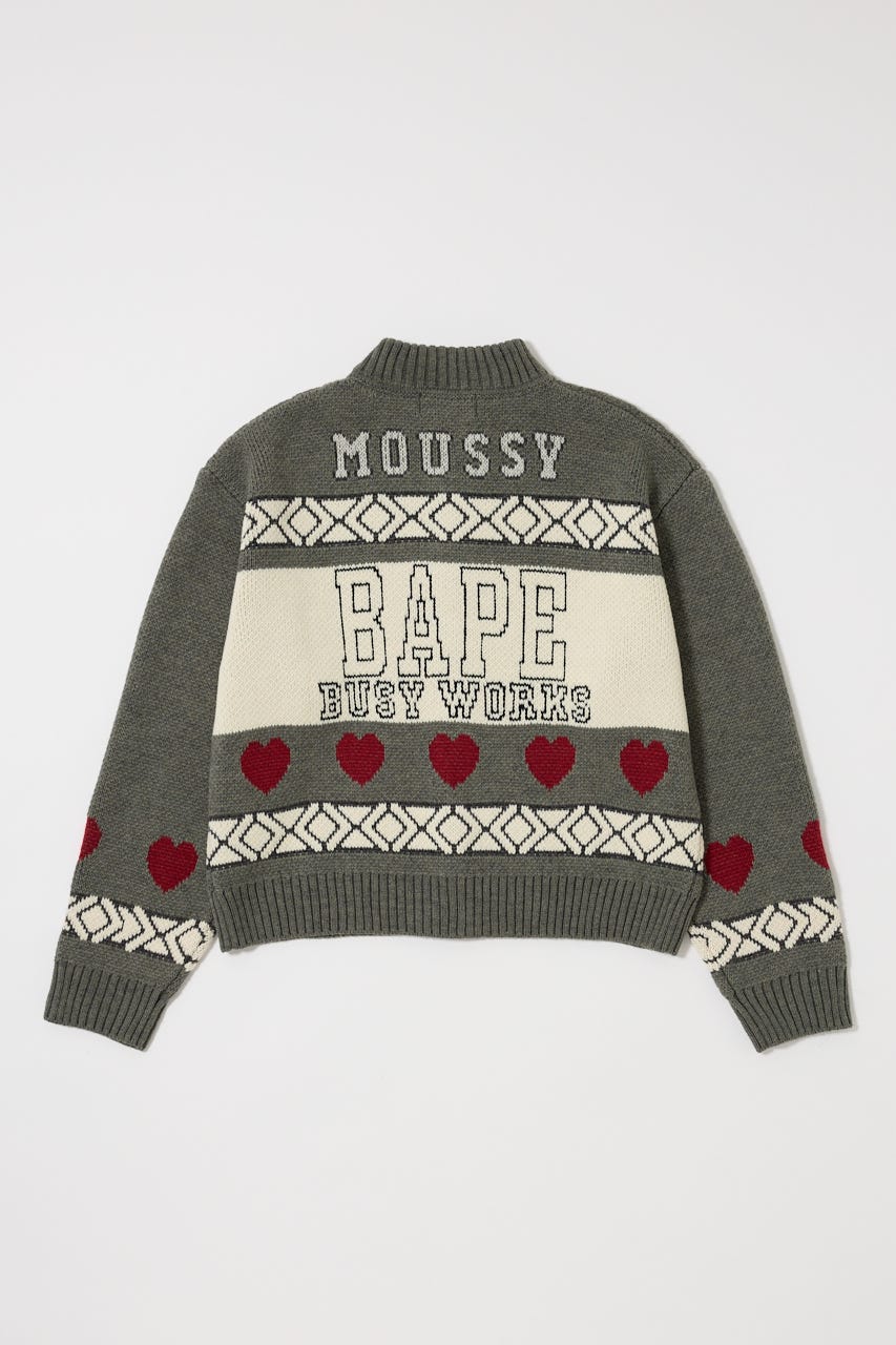 MOUSSY A BATHING APE KNIT カーディガン MOUSSY | BP/MS KNIT カーディガン (カーディガン ) |SHEL'TTER