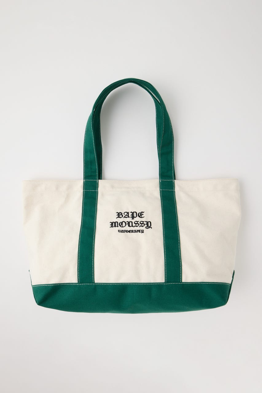 MOUSSY A BATHING APE EMBLEM トートバッグ BAPE X MOUSSY 】EMBLEM TOTE BAG | bape.com