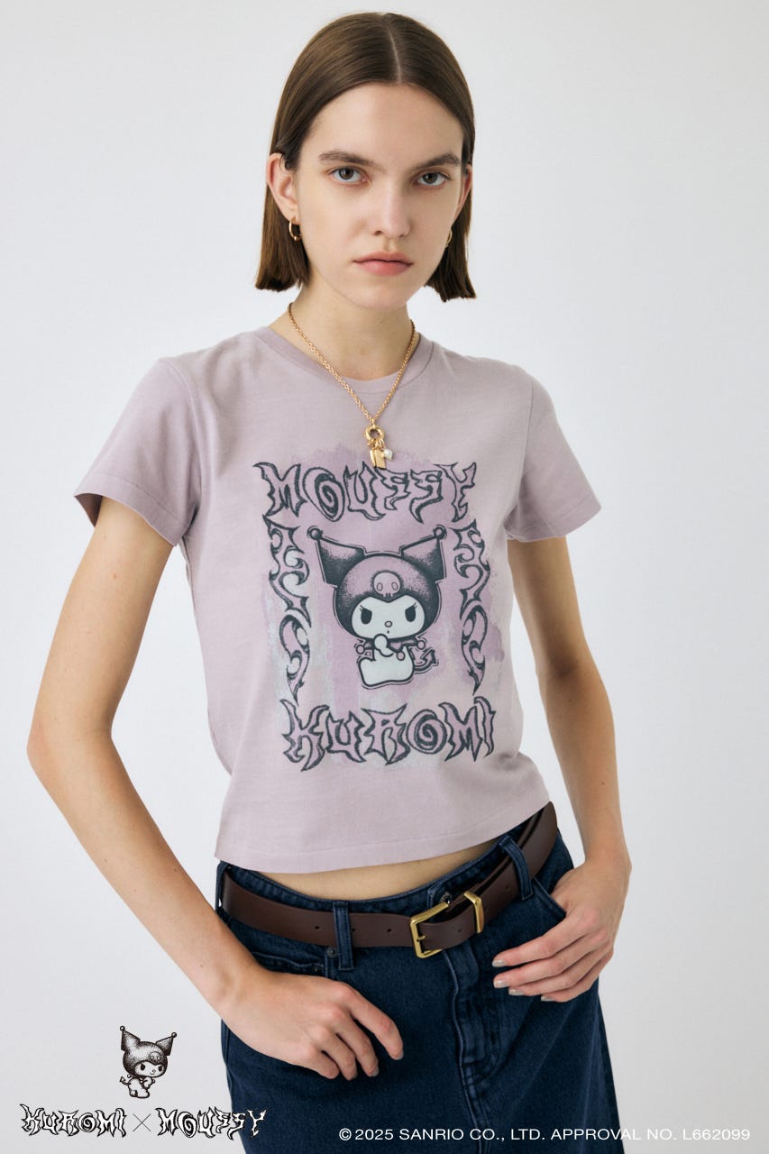 な*な様 MOUSSY BEP グラフィック BABY TEE 新品　即日発送 AZUL BY MOUSSY | ワンポイント刺繍フェイクスウェードハーフ