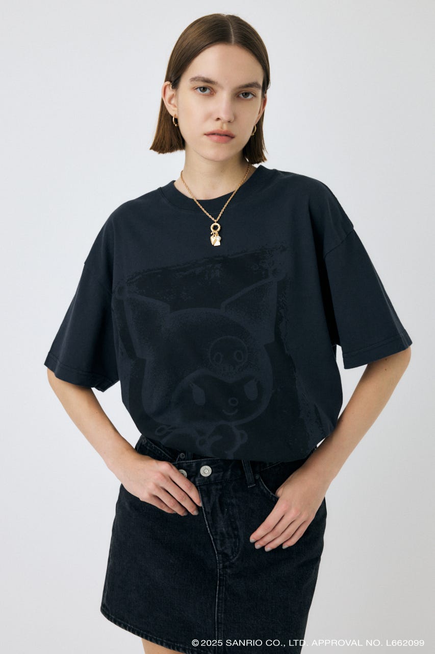 未使用品　CELERI 2025SS BELL SLEEVE プルオーバー　黒 MOUSSY | KUROMI オーバーサイズ TEE (Tシャツ・カットソー(半袖