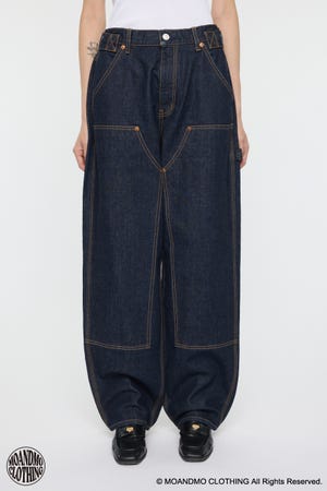 MOANDMO DOUBLE KNEE ストレート パンツ