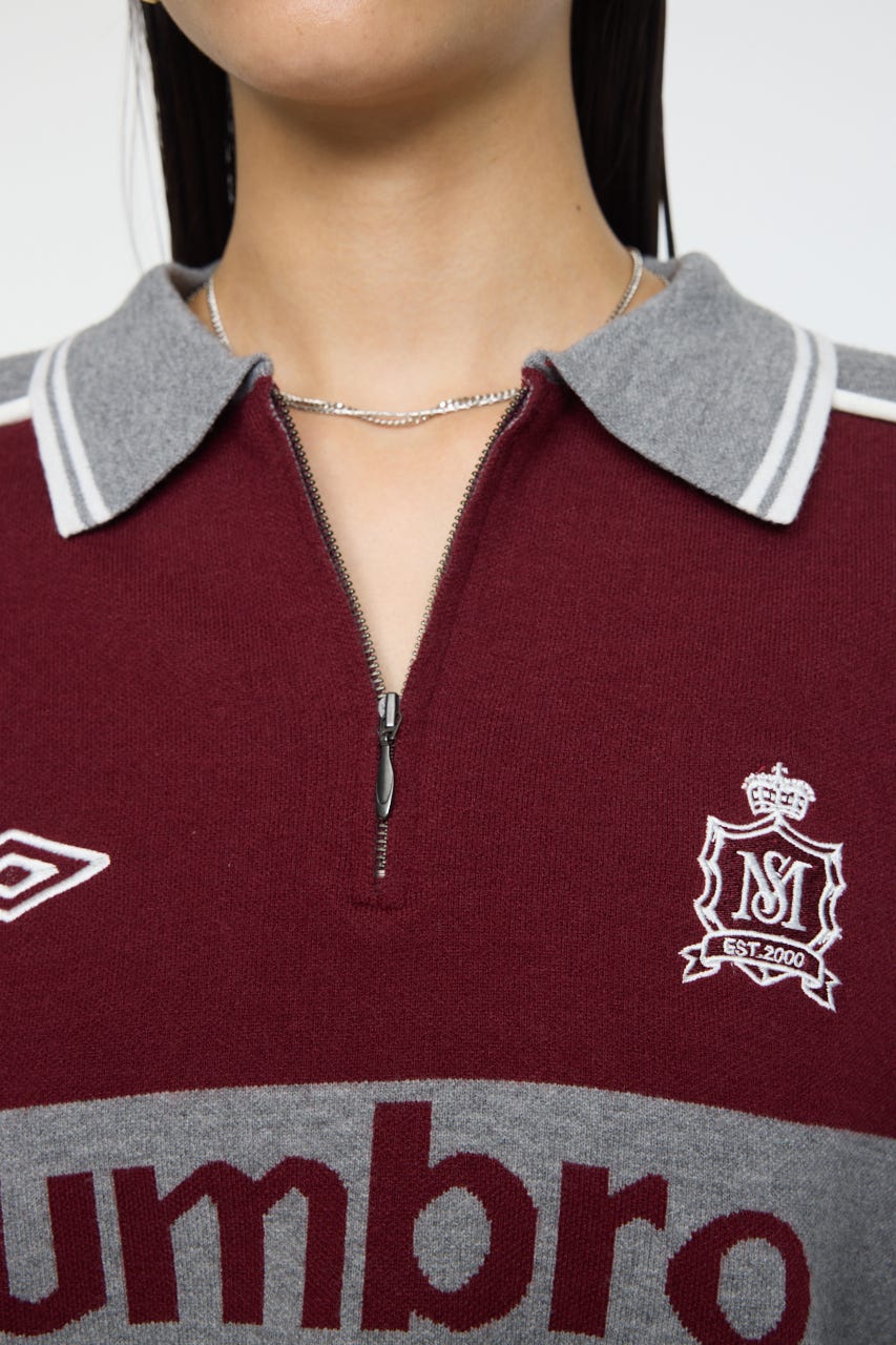 MOUSSY | UMBRO HALF ZIP TEAM ニットシャツ (ニット ) |SHEL