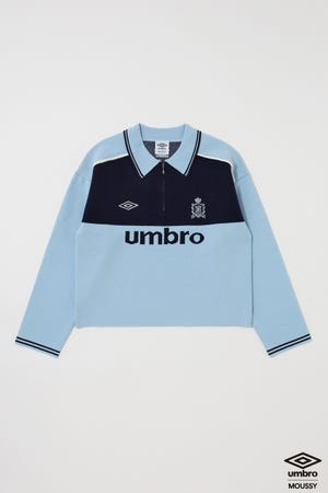 moussy UMBRO JERSEY トップス MOUSSY UMBRO JERSEY トップス グレー マウジー アンブロ コラボ 中町