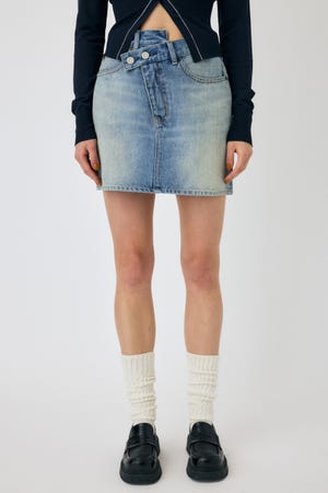 【MOUSSY】 デザインデニムスカート 公式】MOUSSYのスカート デザインがポイント|デニム(スカート