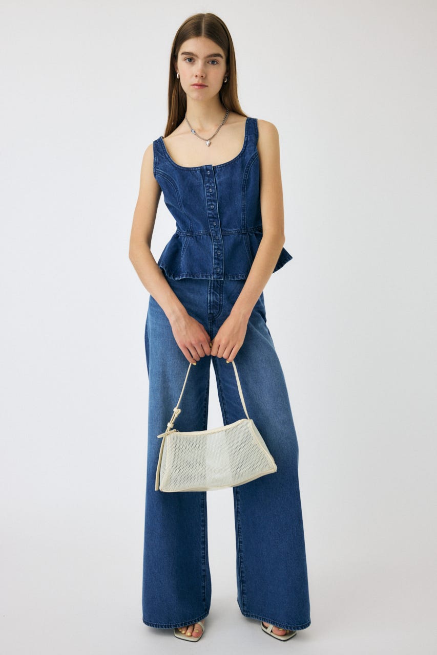 MOUSSY | SQUARE NECK デニム ビスチェ (シャツ・ブラウス