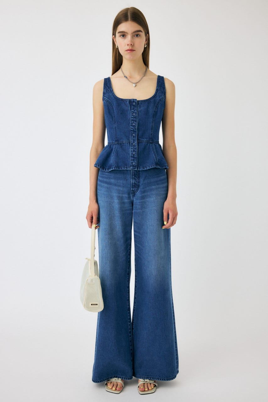 moussy デニム キャミソール ビスチェ MOUSSY | SQUARE NECK デニム ビスチェ (シャツ・ブラウス
