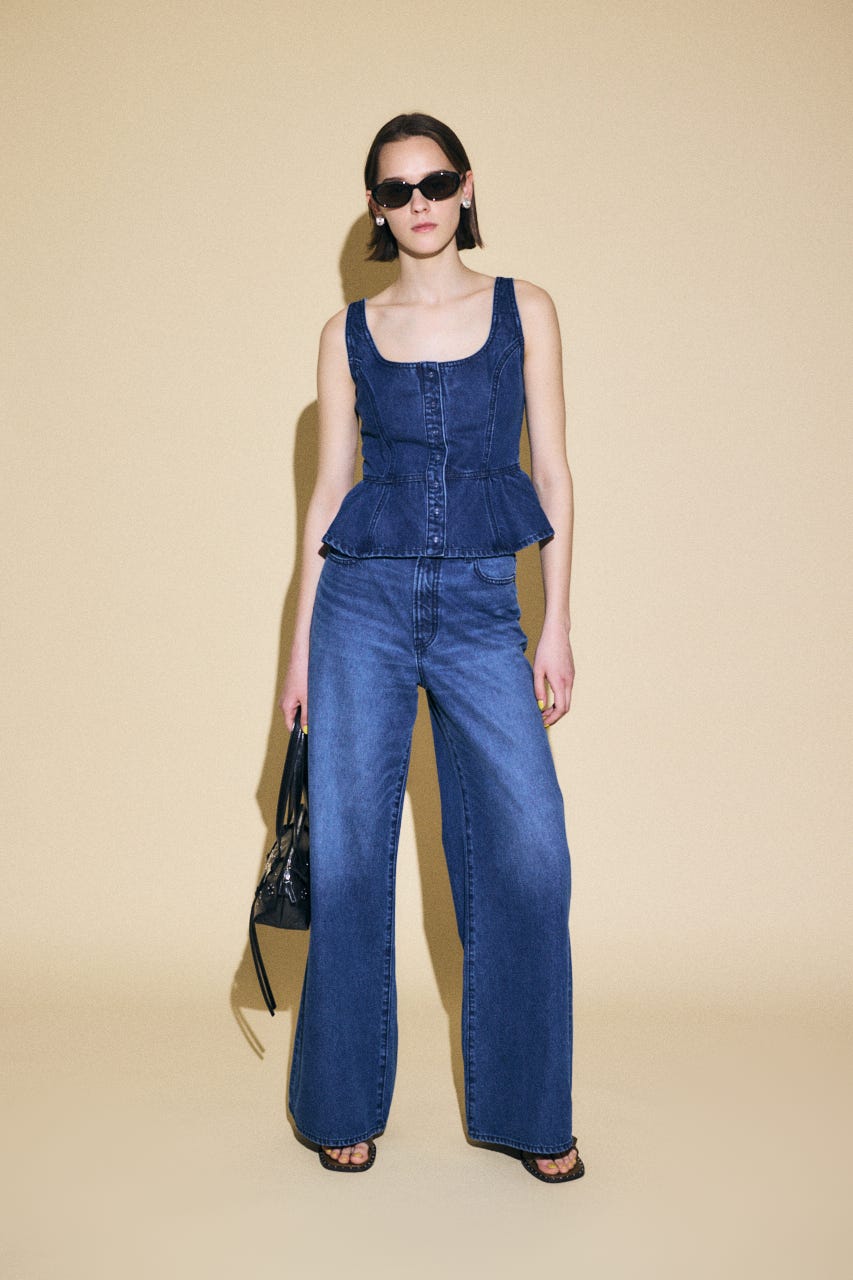 moussyビスチェ MOUSSY | SQUARE NECK デニム ビスチェ (シャツ・ブラウス
