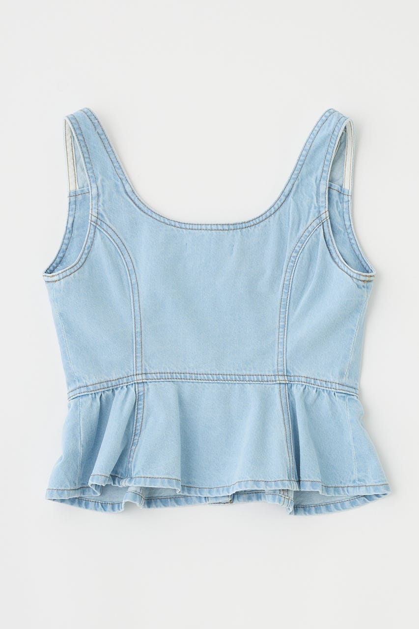 moussyビスチェ MOUSSY | SQUARE NECK デニム ビスチェ (シャツ・ブラウス